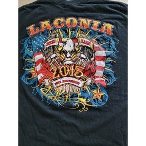 Laconia 2013 Bike Motorcycle Week Graphic Tee Tshirt 90th Anniversary Size Large